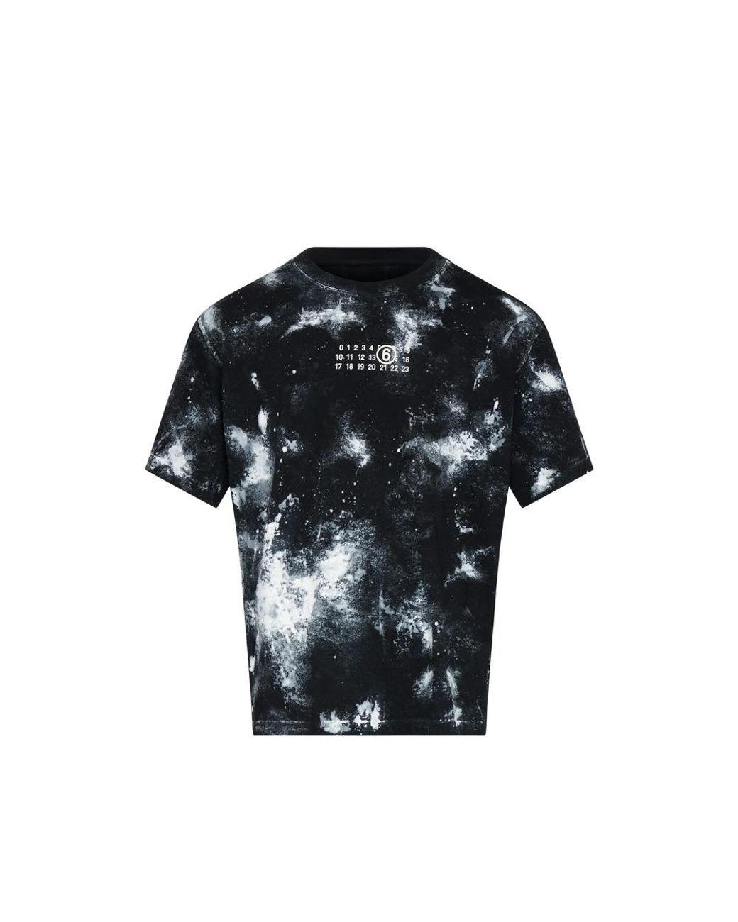 MM6 by Maison Margiela Black Paint Jersey T-Shirt for men