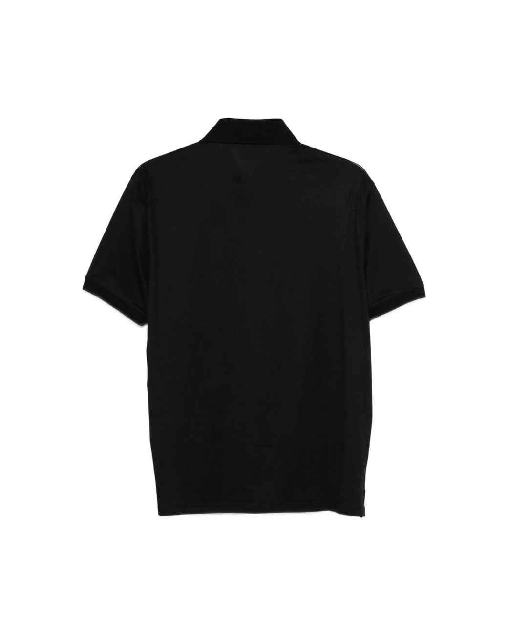 Emporio Armani Black Sweater With Contrast Collar for men