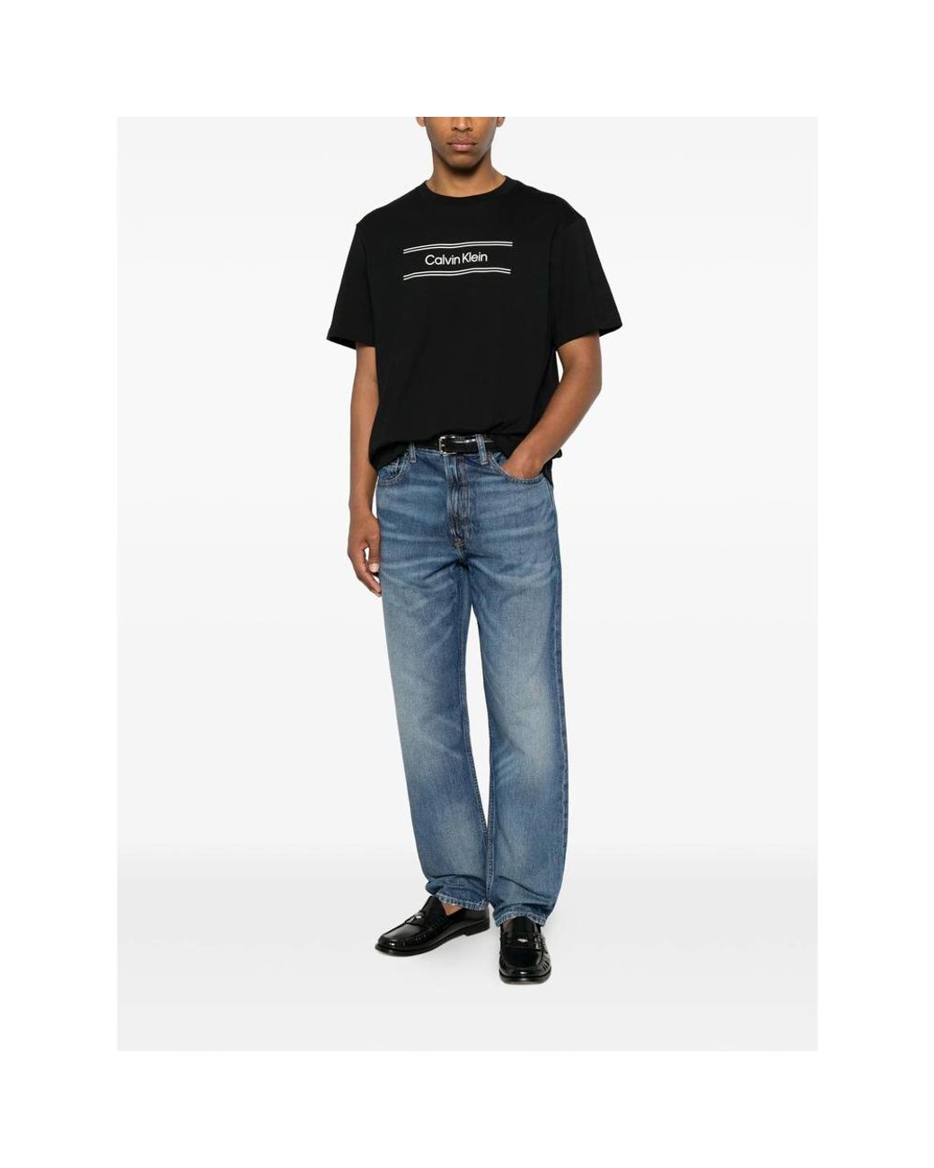 Calvin Klein Black Logo-Print T-Shirt for men
