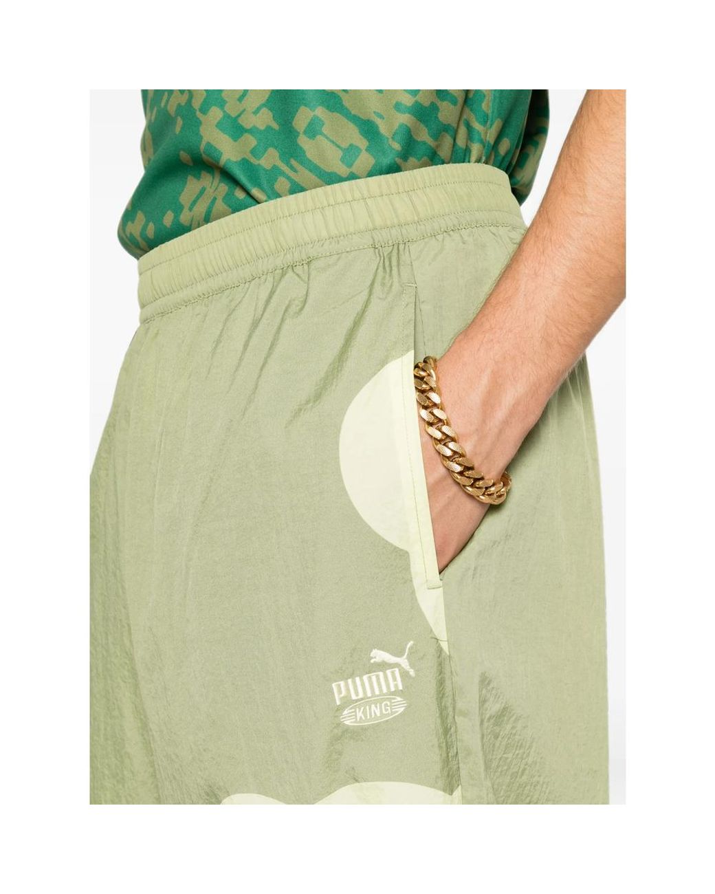 PUMA Green Trousers-Neutrals for men