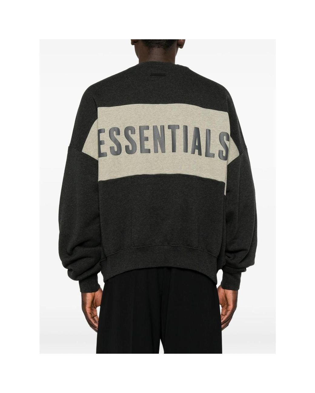 Fear Of God Black Logo-Print Panelled Sweater for men