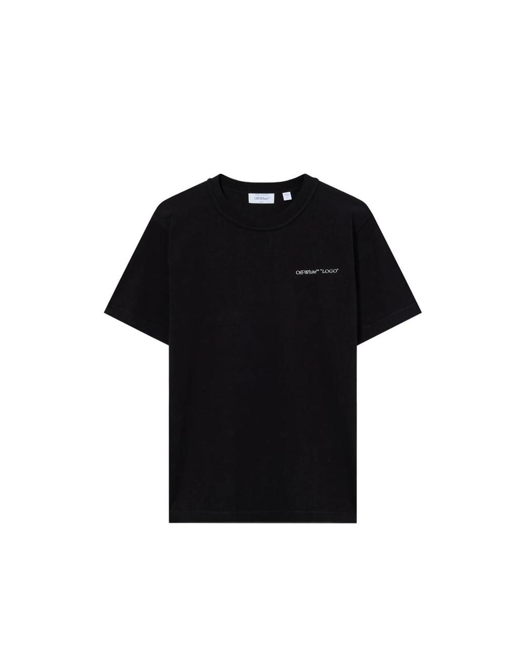 Off-White c/o Virgil Abloh Black Off- Logo Quote Short Sleeve T-Shirt for men