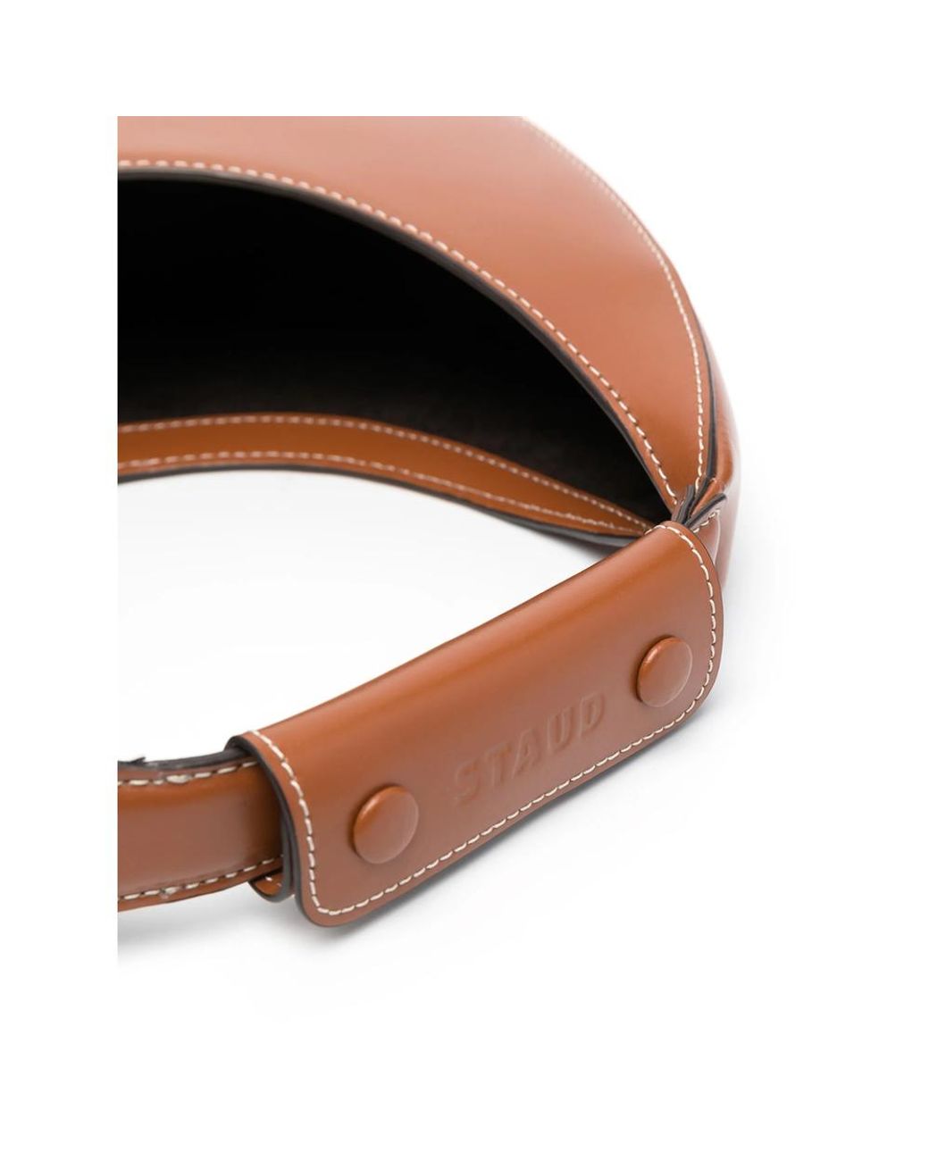 Staud Brown Moon Leather Shoulder Bag