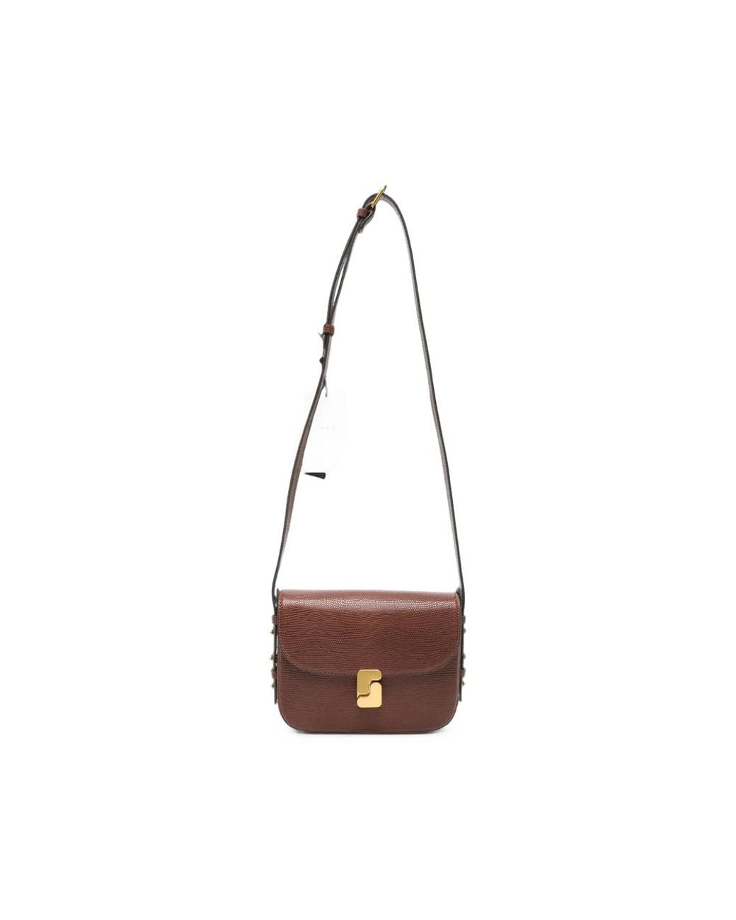 Soeur White Bellissima Lizard-Effect Leather Shoulder Bag