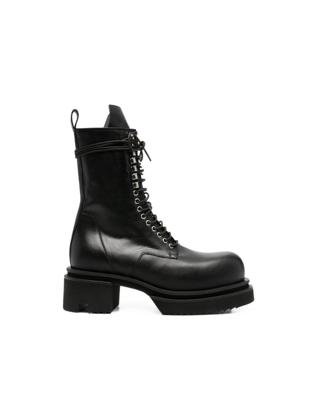 Rick Owens Black Lace-Up Boots for men
