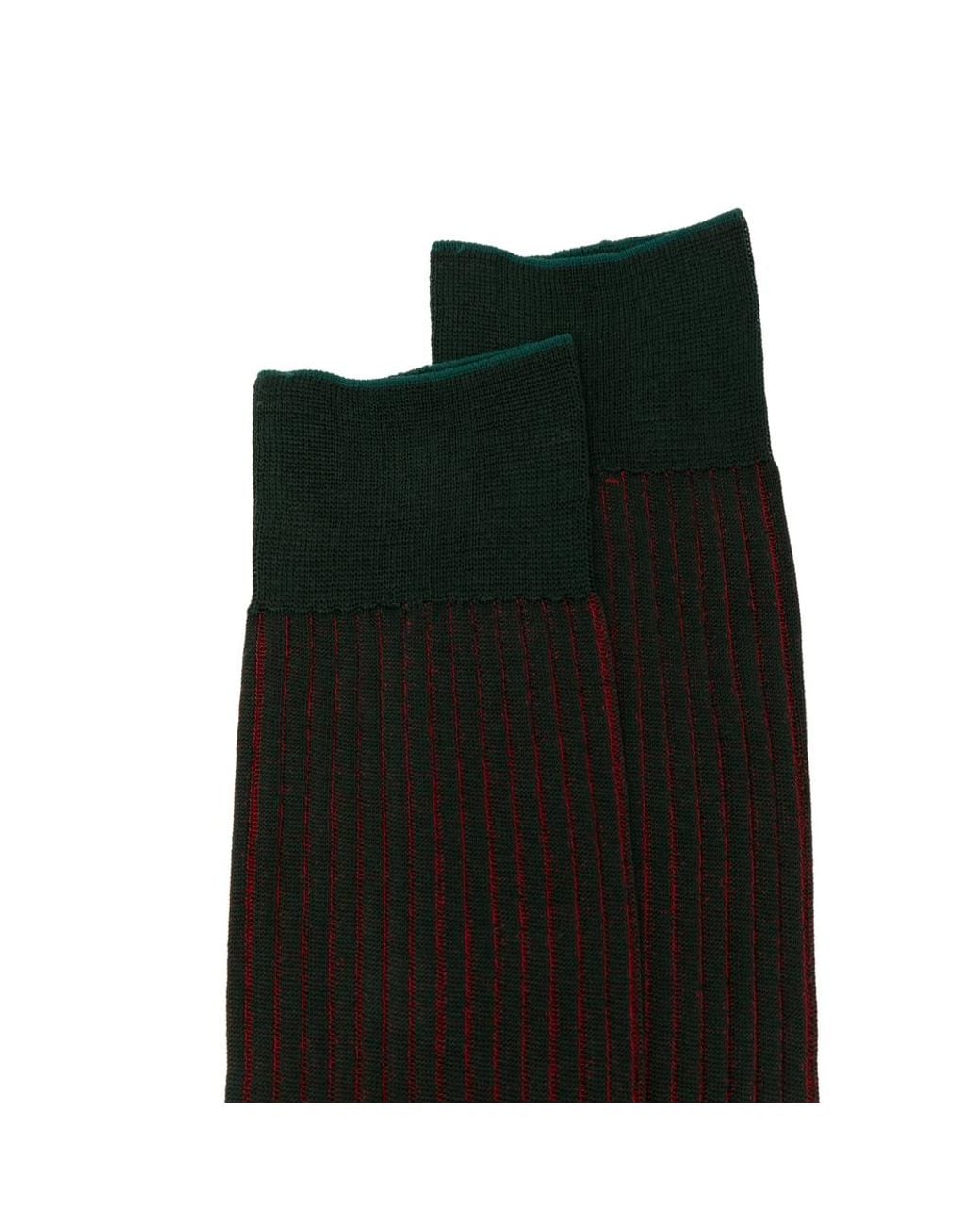 ANT45 Black Menfi Long Ribbed-Knit Knee-High Socks for men