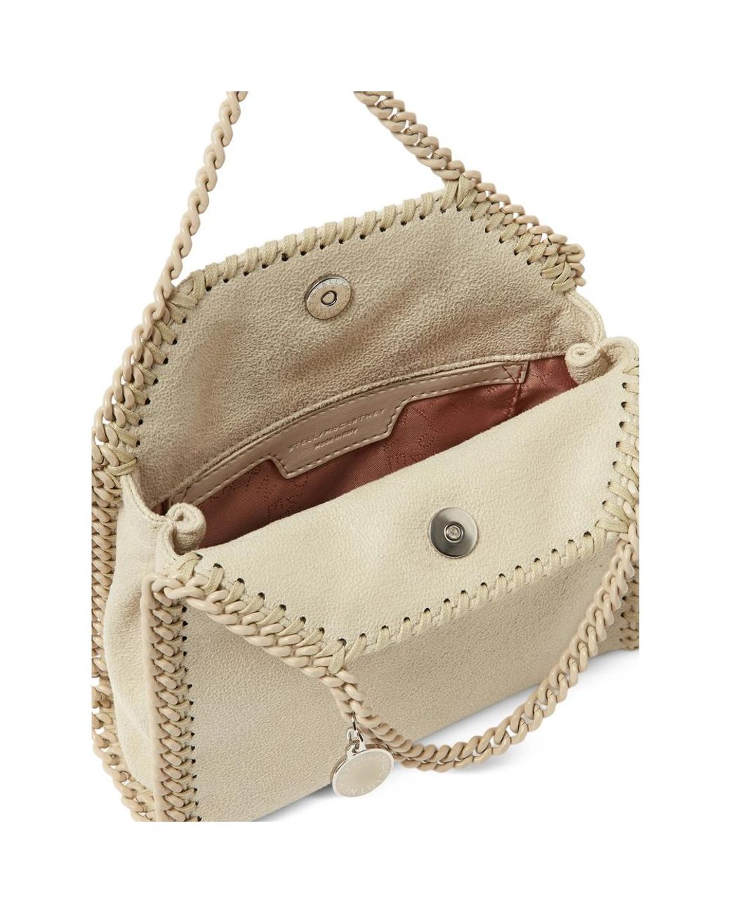 Stella McCartney Natural Mini Tote Bag Falabella Grained Polyester
