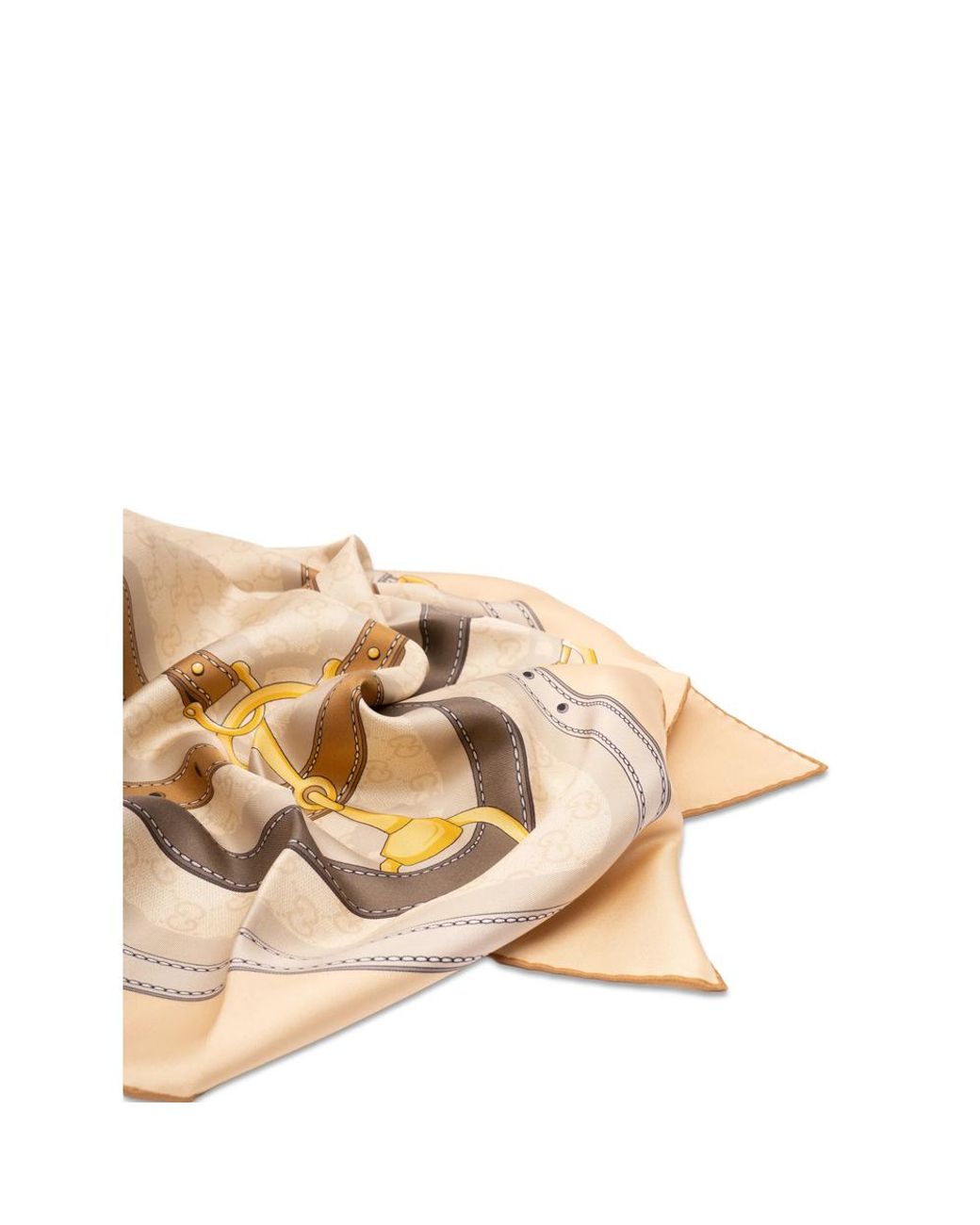 Gucci Natural Gg Supreme Belt-Print Scarf