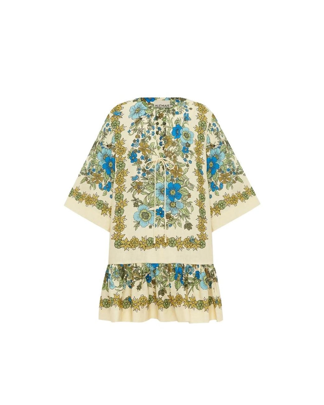 ALÉMAIS Green Sophia Linen Mini Dress