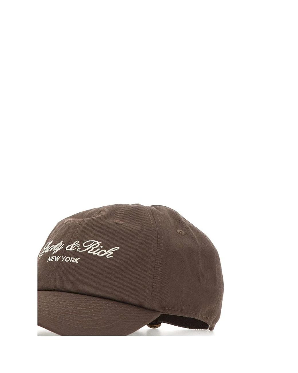 Sporty & Rich Brown Vendome Script Baseball Cap