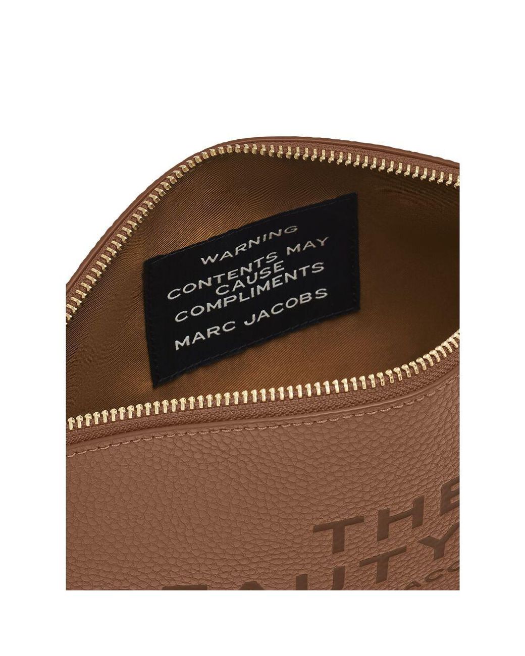 Marc Jacobs Brown The Beauty Bag Logo-Print Make Up Bag