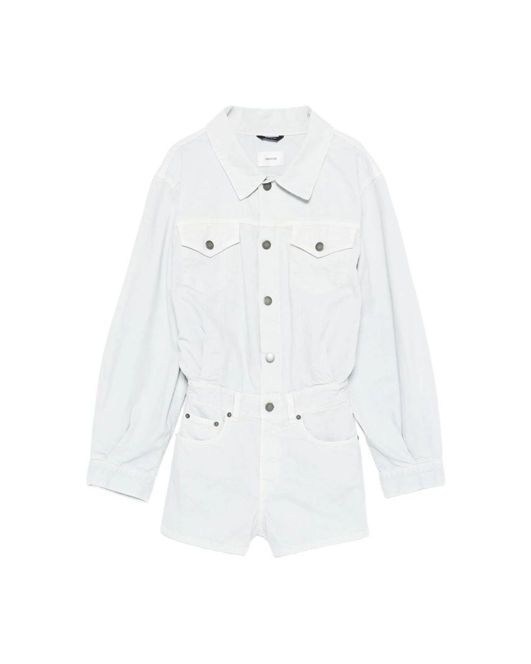 Haikure White Button-Fastening Playsuit