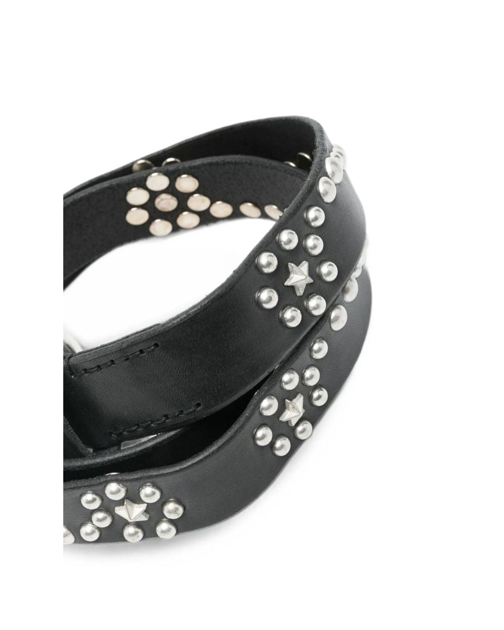 Our Legacy Black Star Fall Studded Leather Belt for men