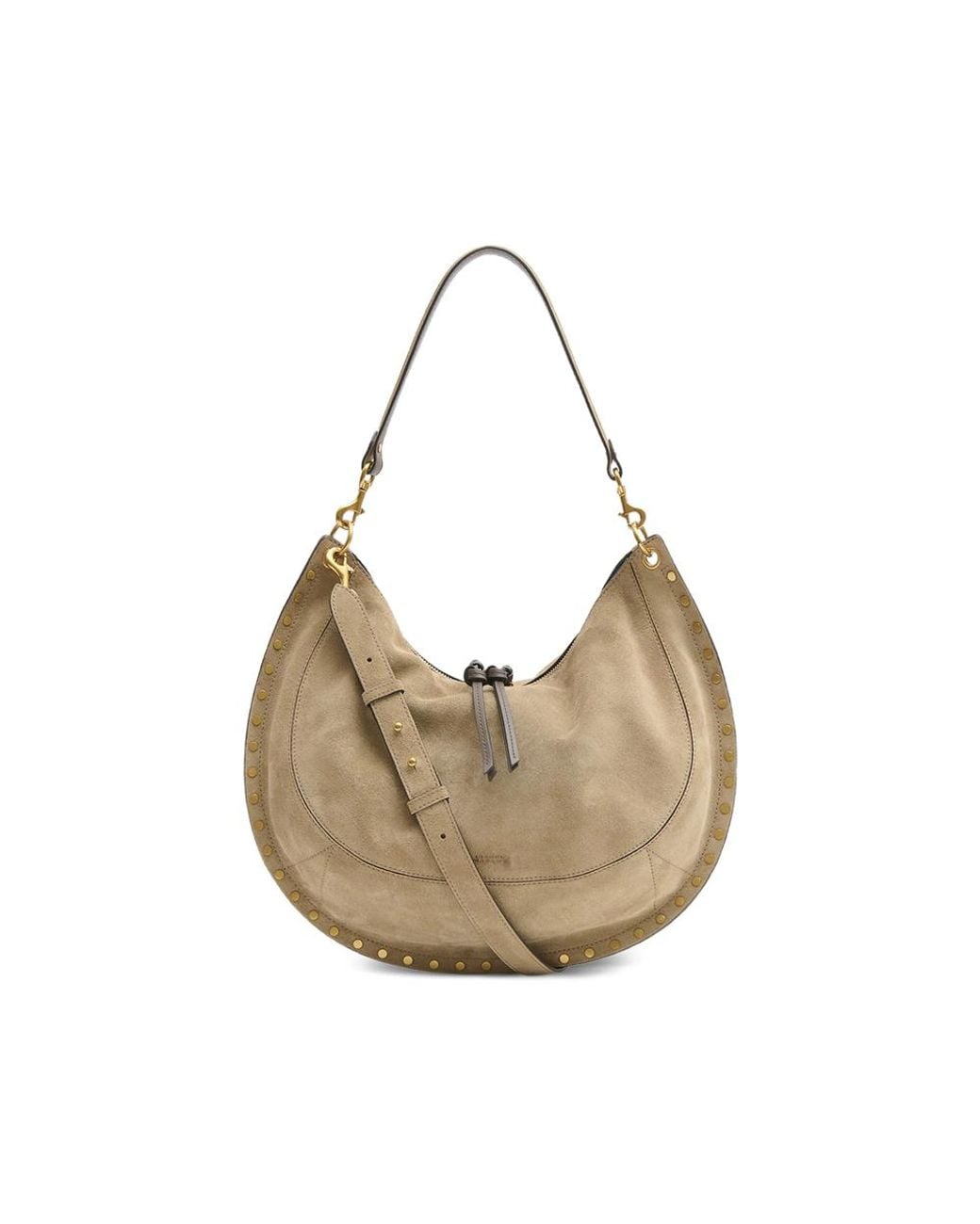 Isabel Marant Natural Oskan Soft L Suede Bag