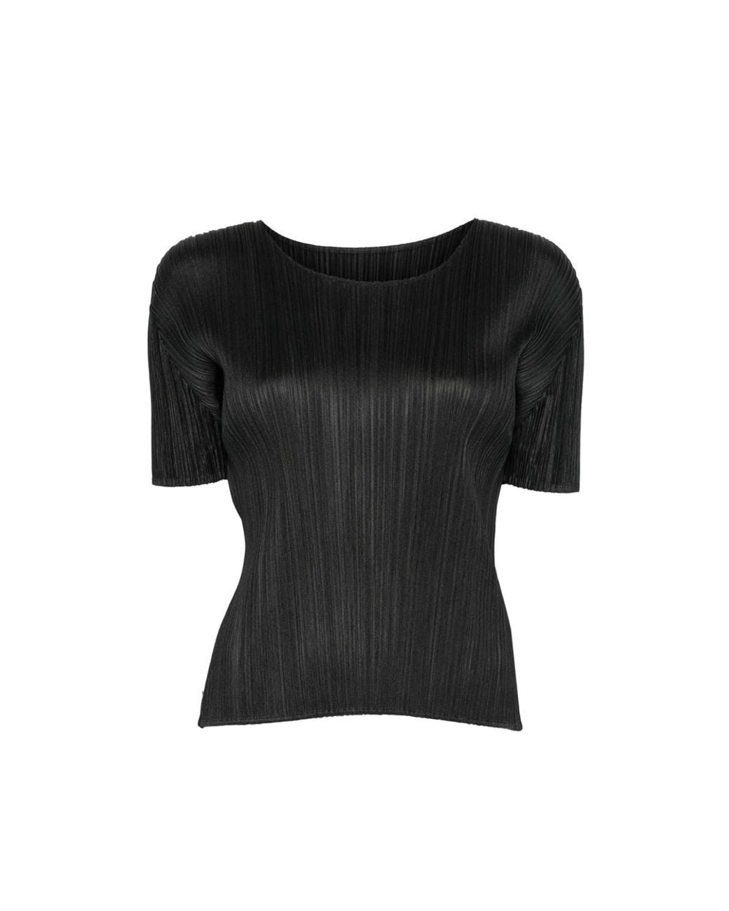 Pleats Please Issey Miyake Pleated T-Shirt in Black | Lyst UK