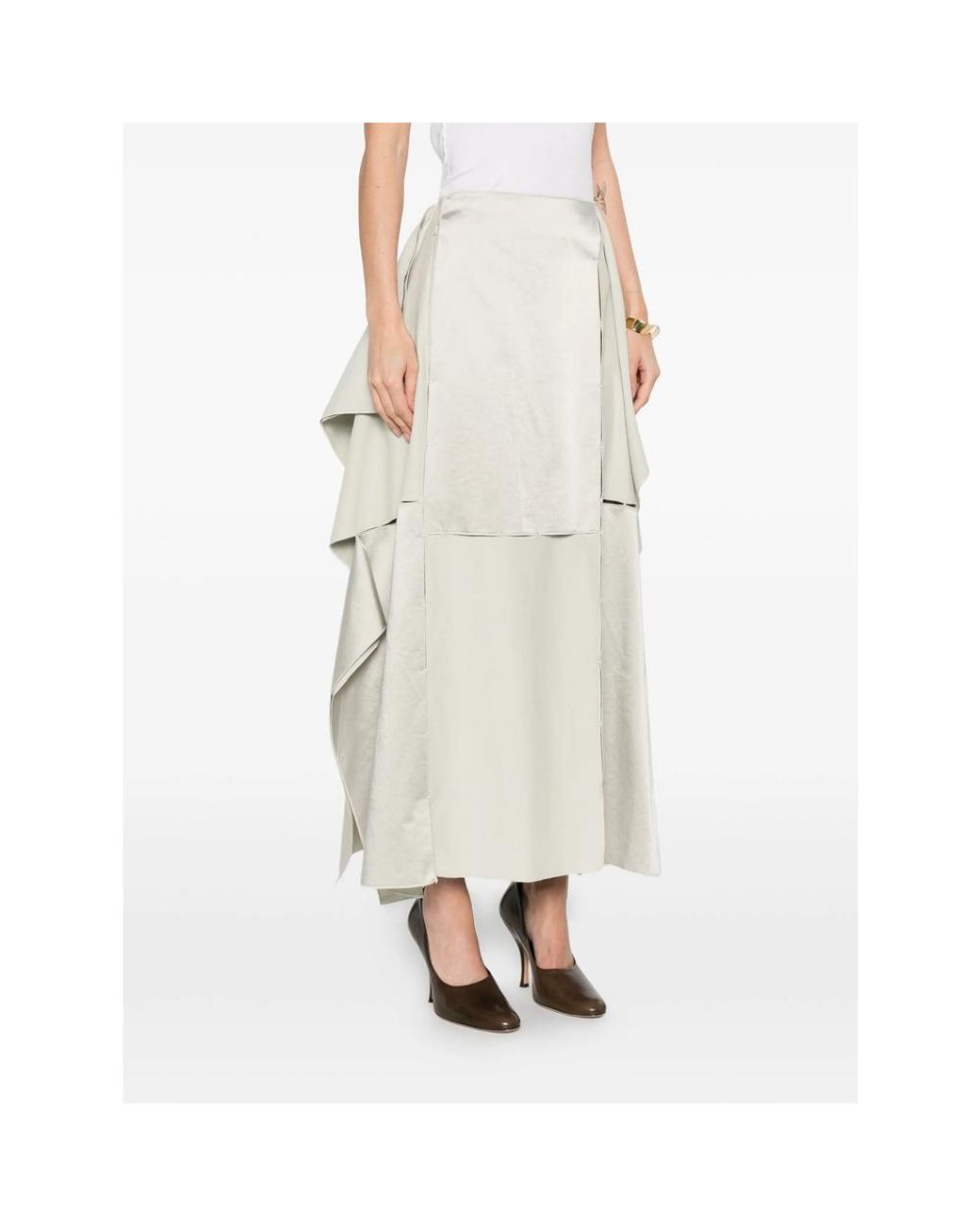 Niccolò Pasqualetti White Pannello Maxi Skirt