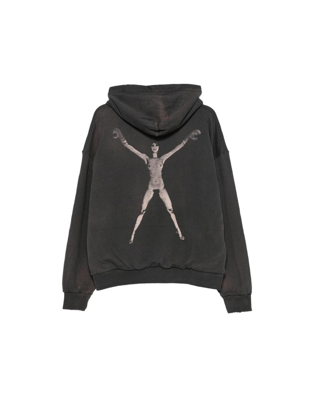 Enfants Riches Deprimes Black Graphic-Print Distressed Hoodie for men