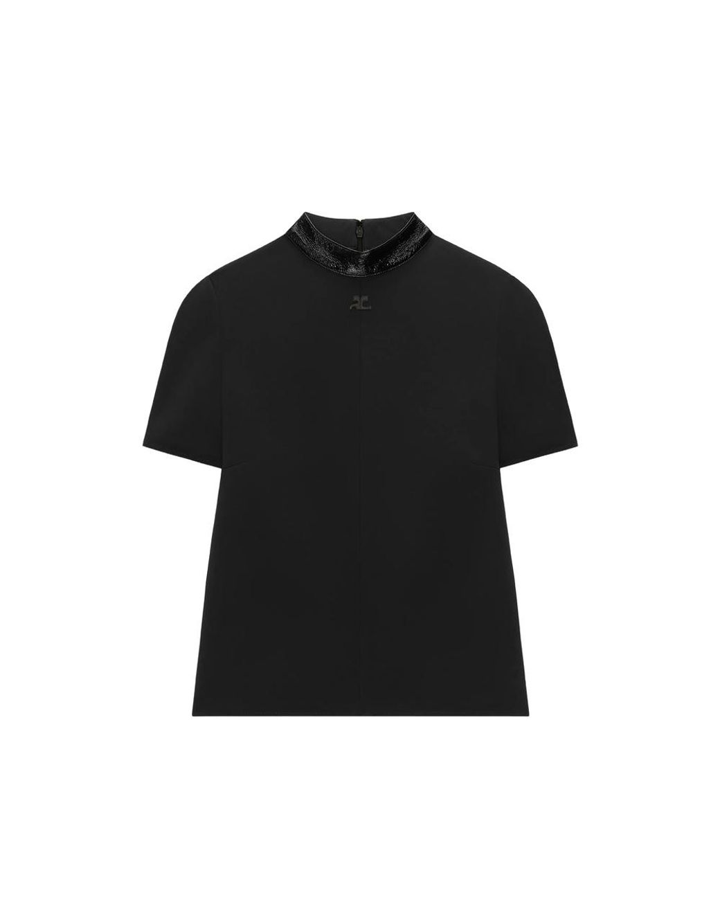 Courreges Black Vinyl Heritage Top