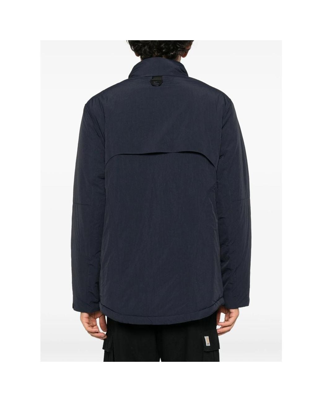 JG1 Blue Multi-Pocket High-Neck Jacket for men