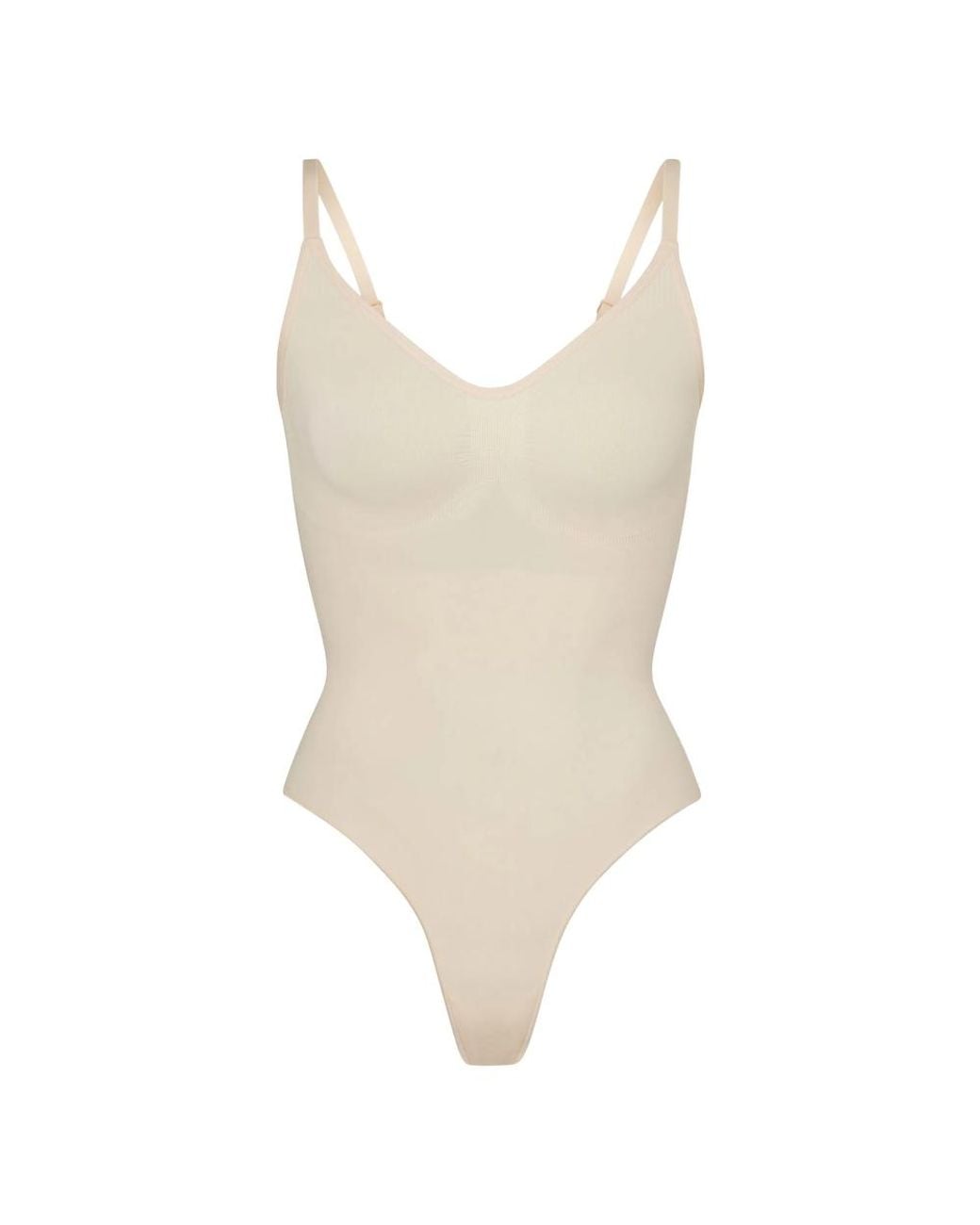 Skims White Seamless Bodysuit