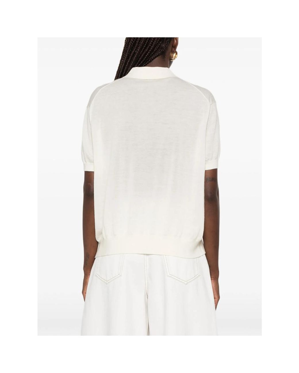 FRAME White Classic-Shaped Polo Shirt