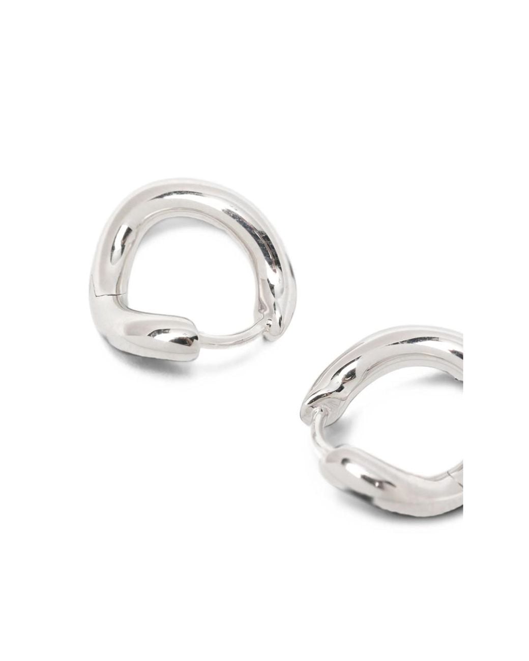 Tom Wood White River Hoop Earrings for men