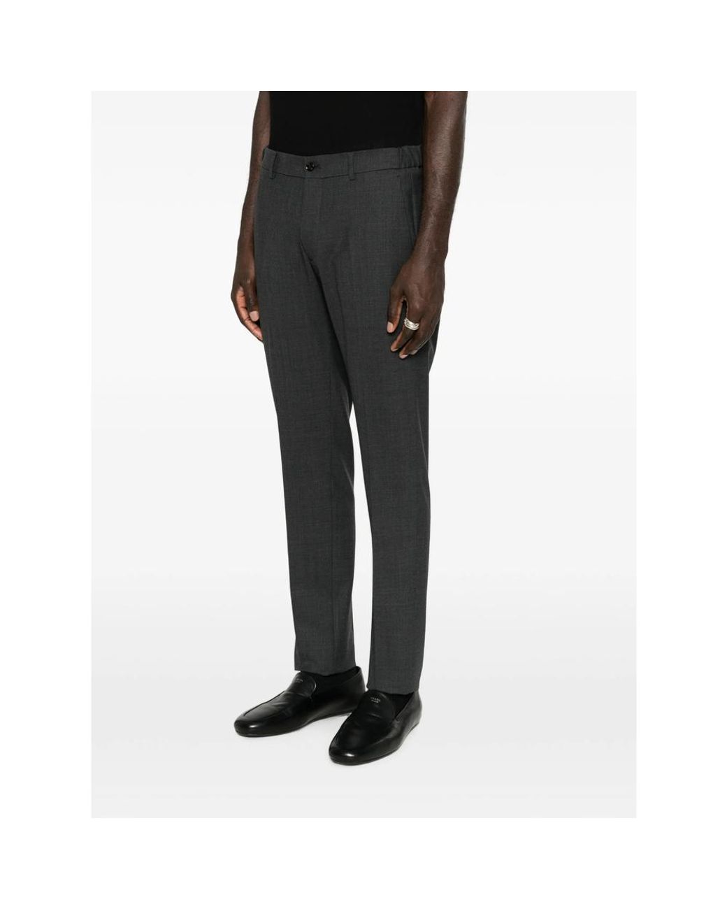 Berwich Black Morello Elax Tailored Trousers for men
