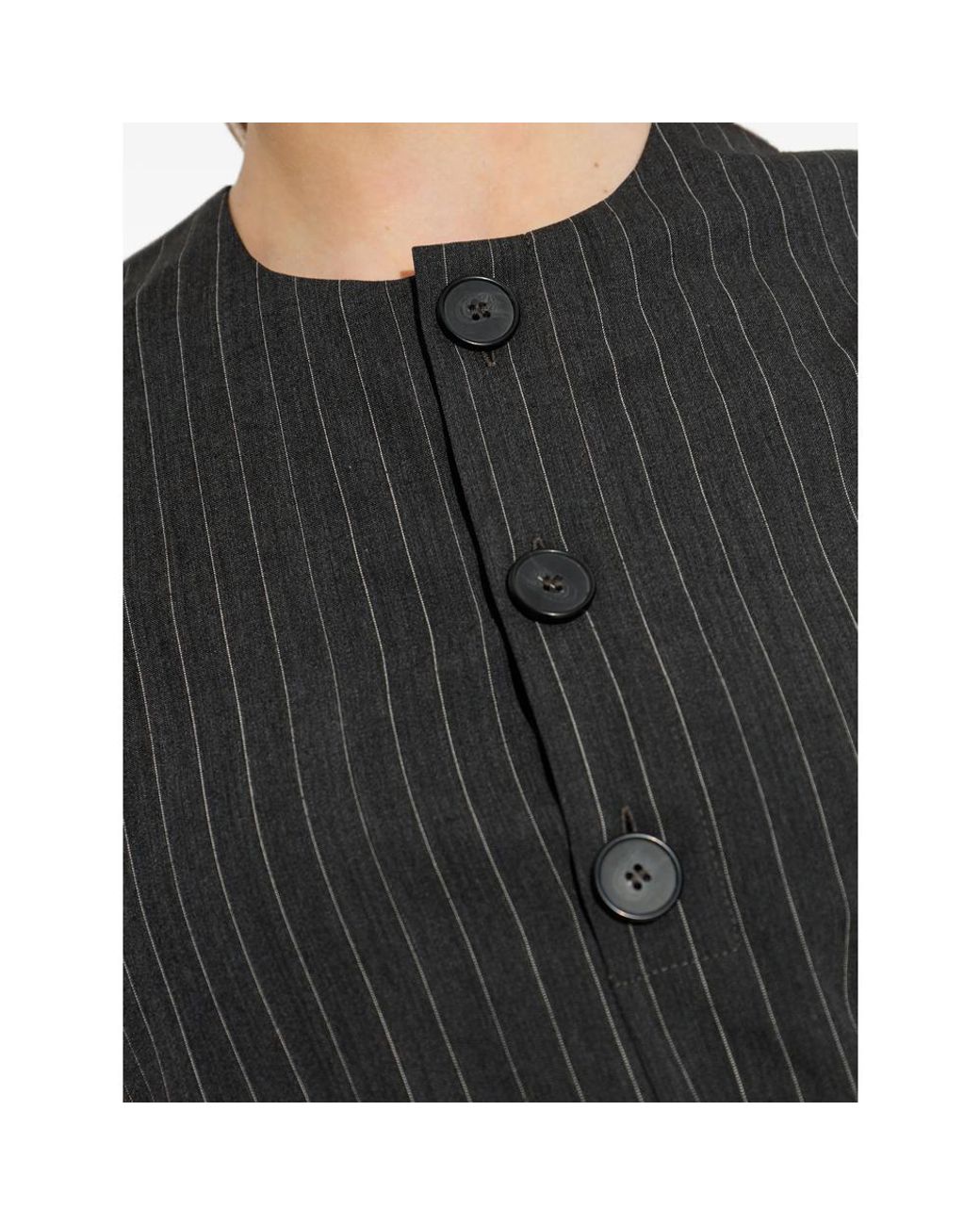 IRO Black Klea Pinstripe Layered Mini Dress
