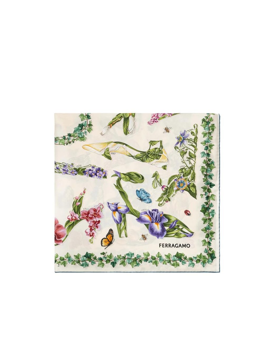 Ferragamo Green Neutrals Scarves