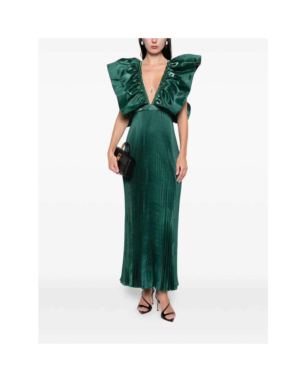 LIDEE Woman Green Ventoux Gown Pine Gloss Dress