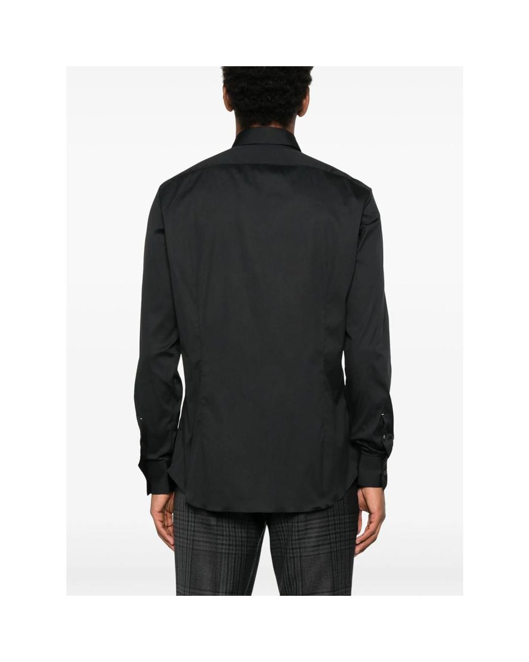 CAMICERIA MAZZARELLI Black Button-Down Shirt for men