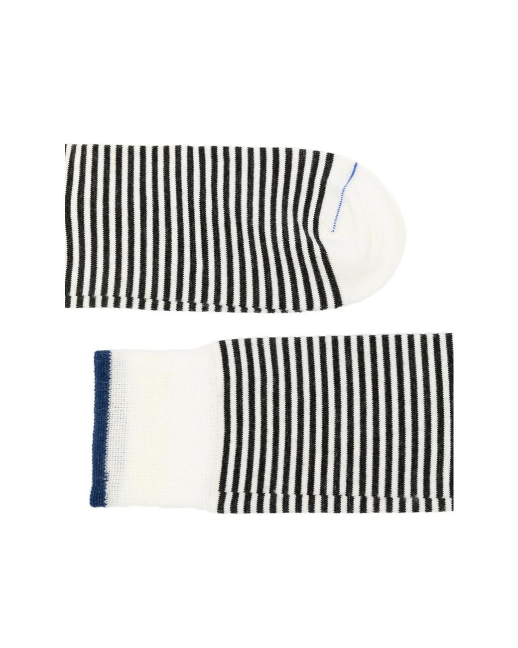 ANT45 Gray Thin Short Striped Ribbed-Trim Socks for men
