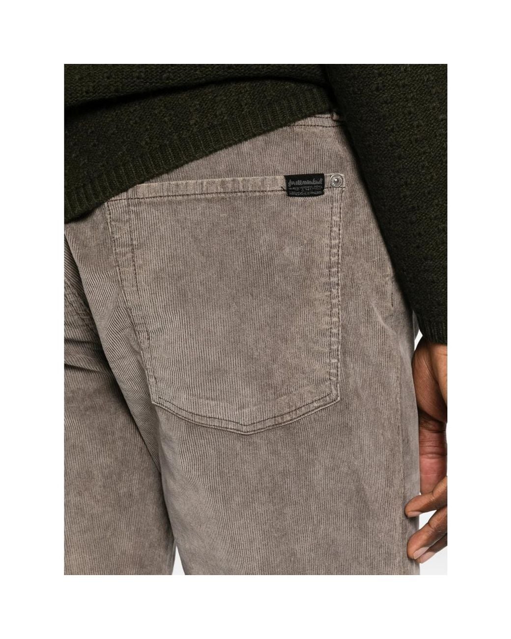 7 For All Mankind Gray The Straight Corduroy Trousers for men