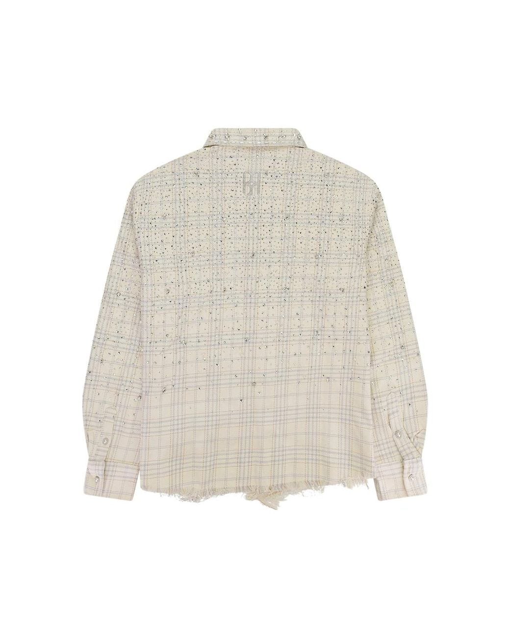 BIRTH OF ROYAL CHILD White Rhinestone-Embellished Shirt for men