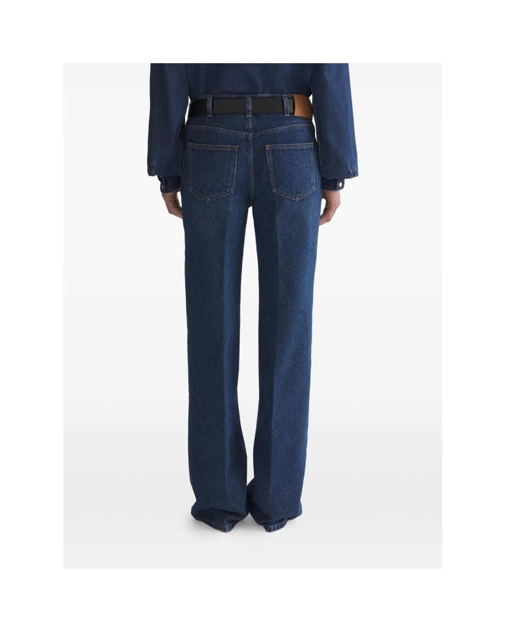 Mugler Blue Straight Trousers