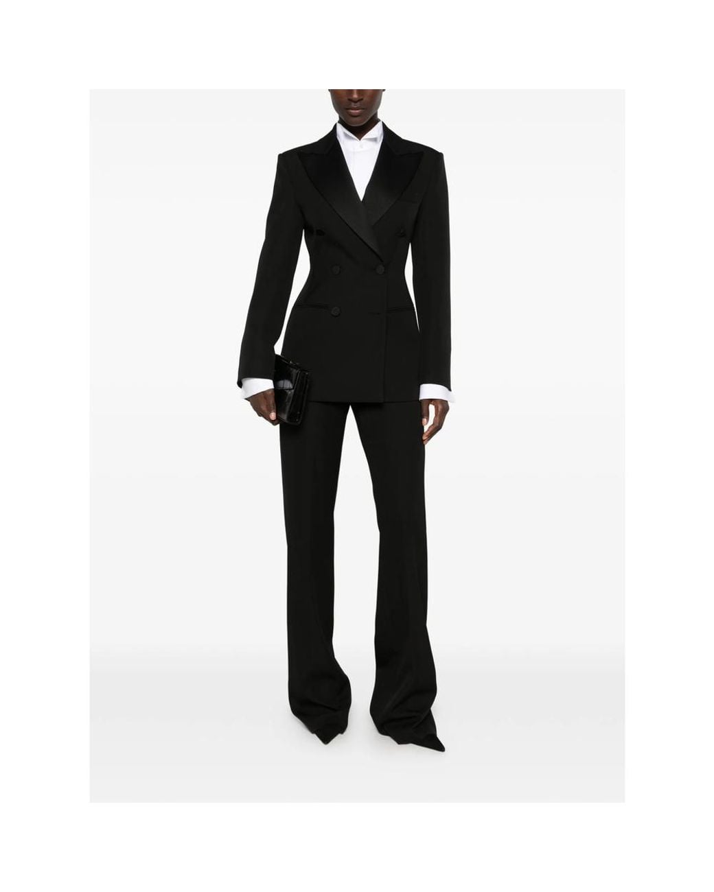 Seafarer Black Double-Breasted Peaked-Lapel Blazer