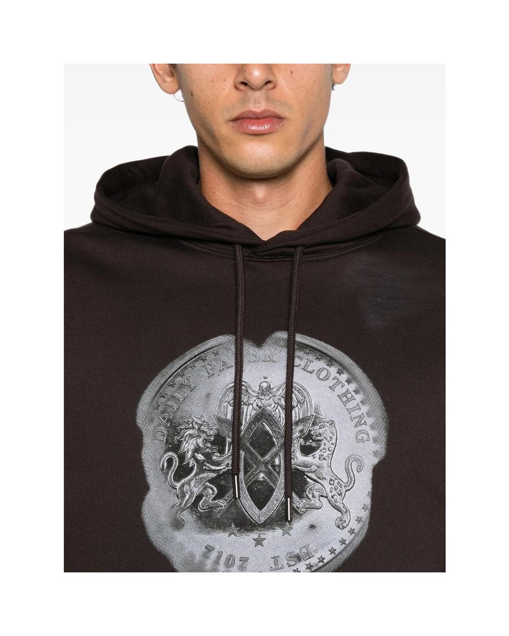Daily Paper Brown Graphic-Print Hoodie for men