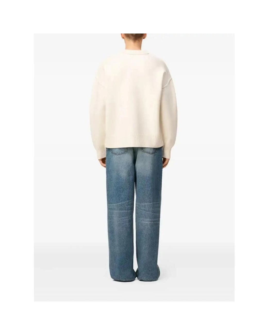 AMI White De Coeur' Sweater for men