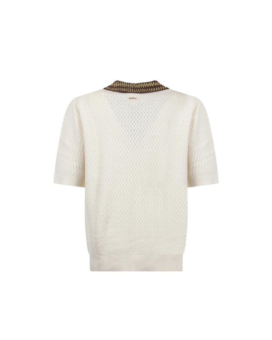 Drole de Monsieur White Short-Sleeve Polo Shirt for men