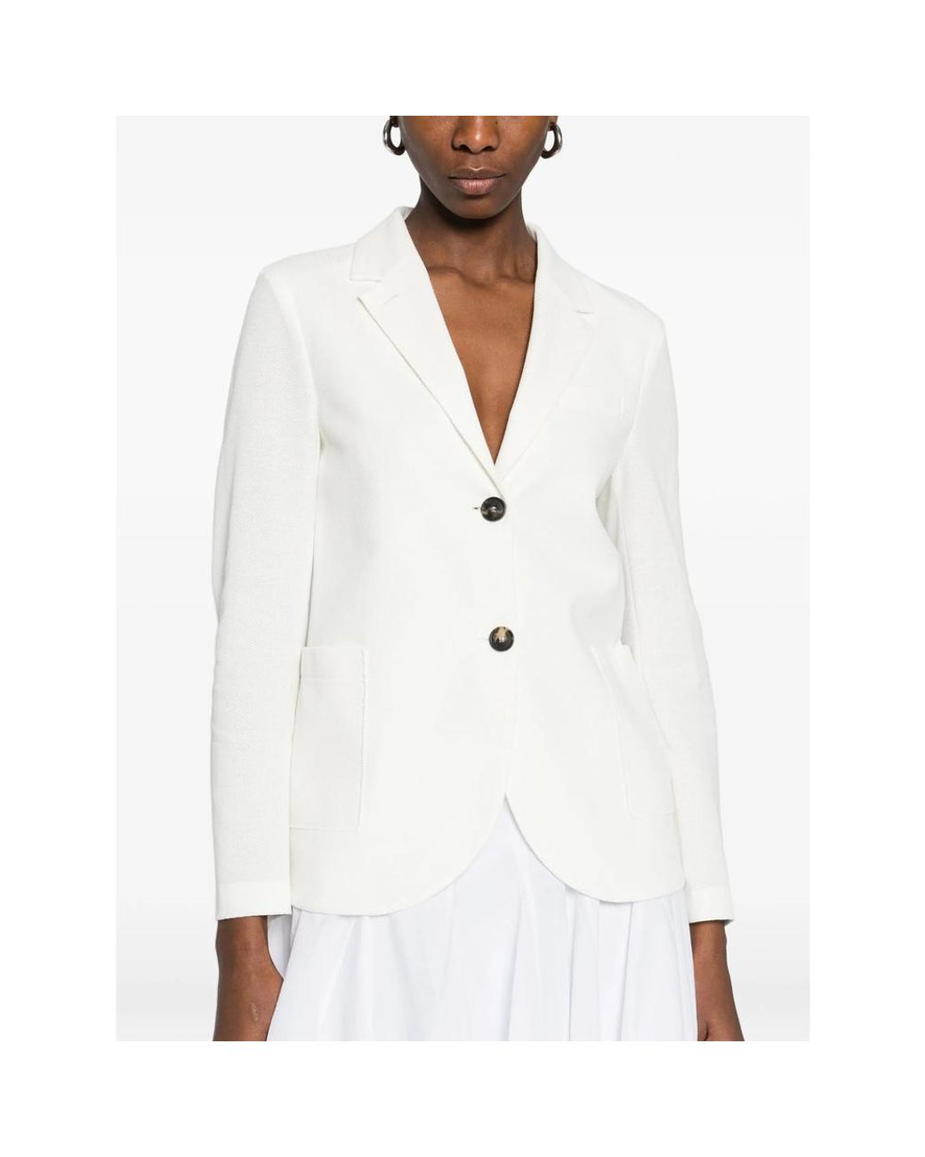 Harris Wharf London White Honeycomb Blazer