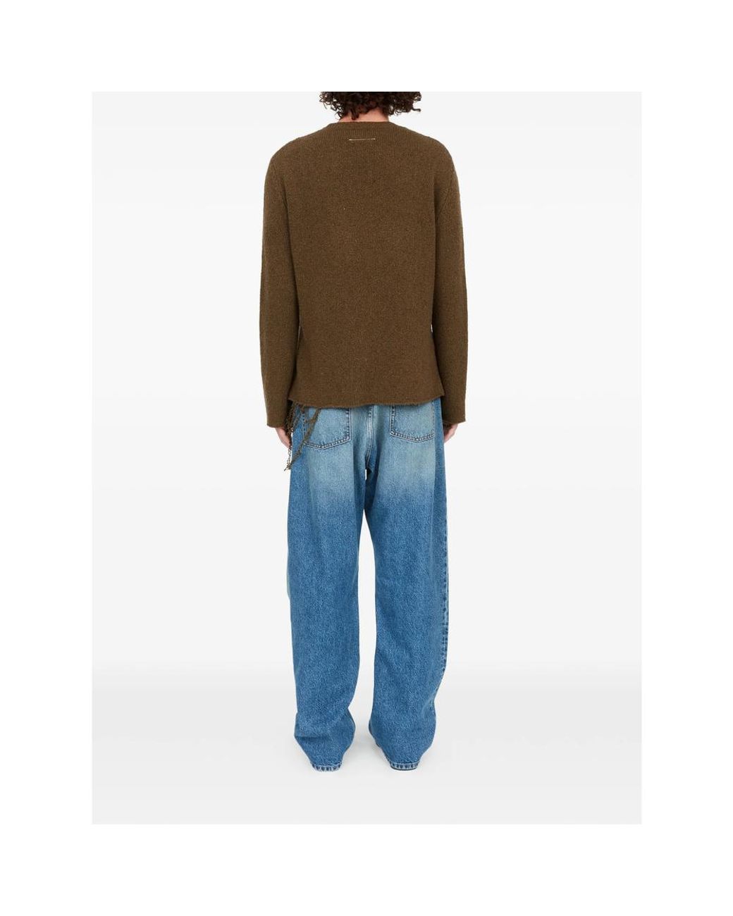 MM6 by Maison Margiela Green Wool-Blend Jumper for men