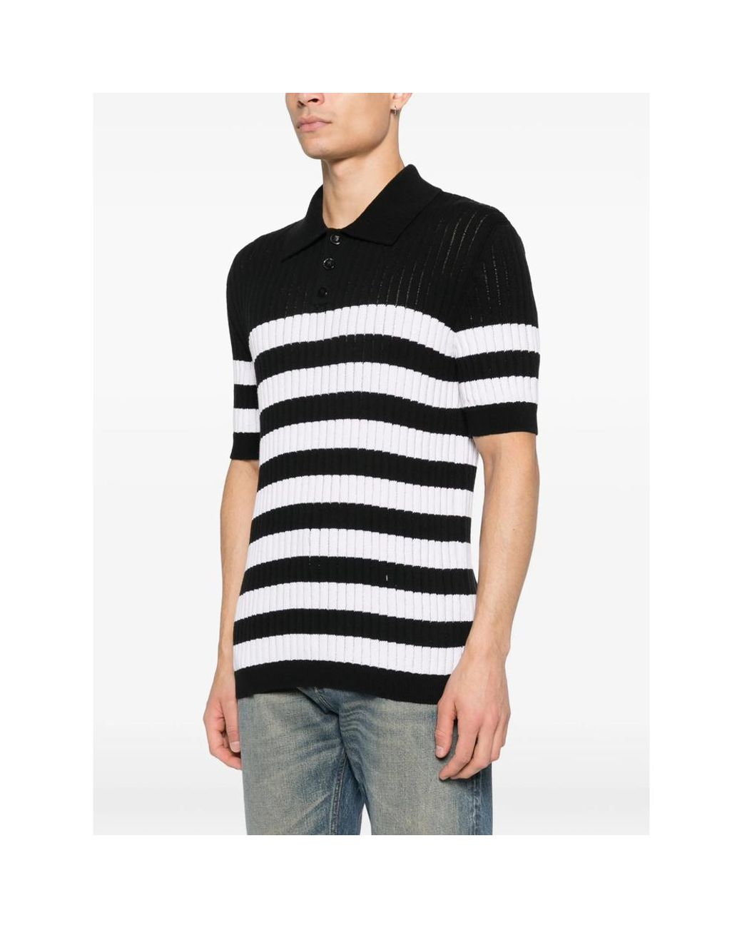 Balmain Black Polo Shirts for men