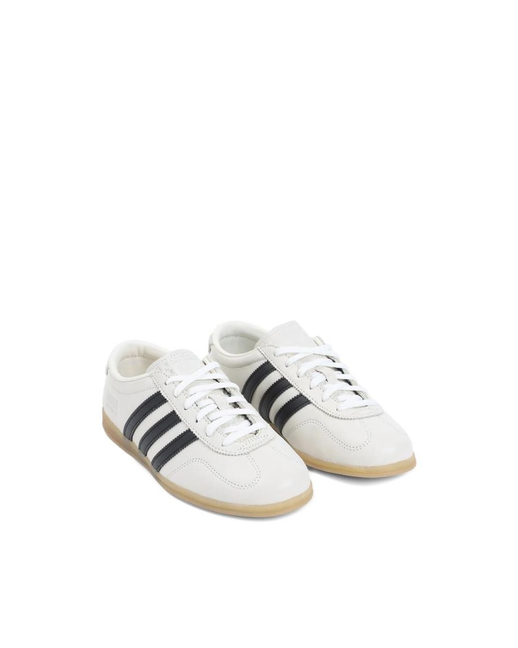 Adidas White Gazelle Lo Pro Leather Sneakers