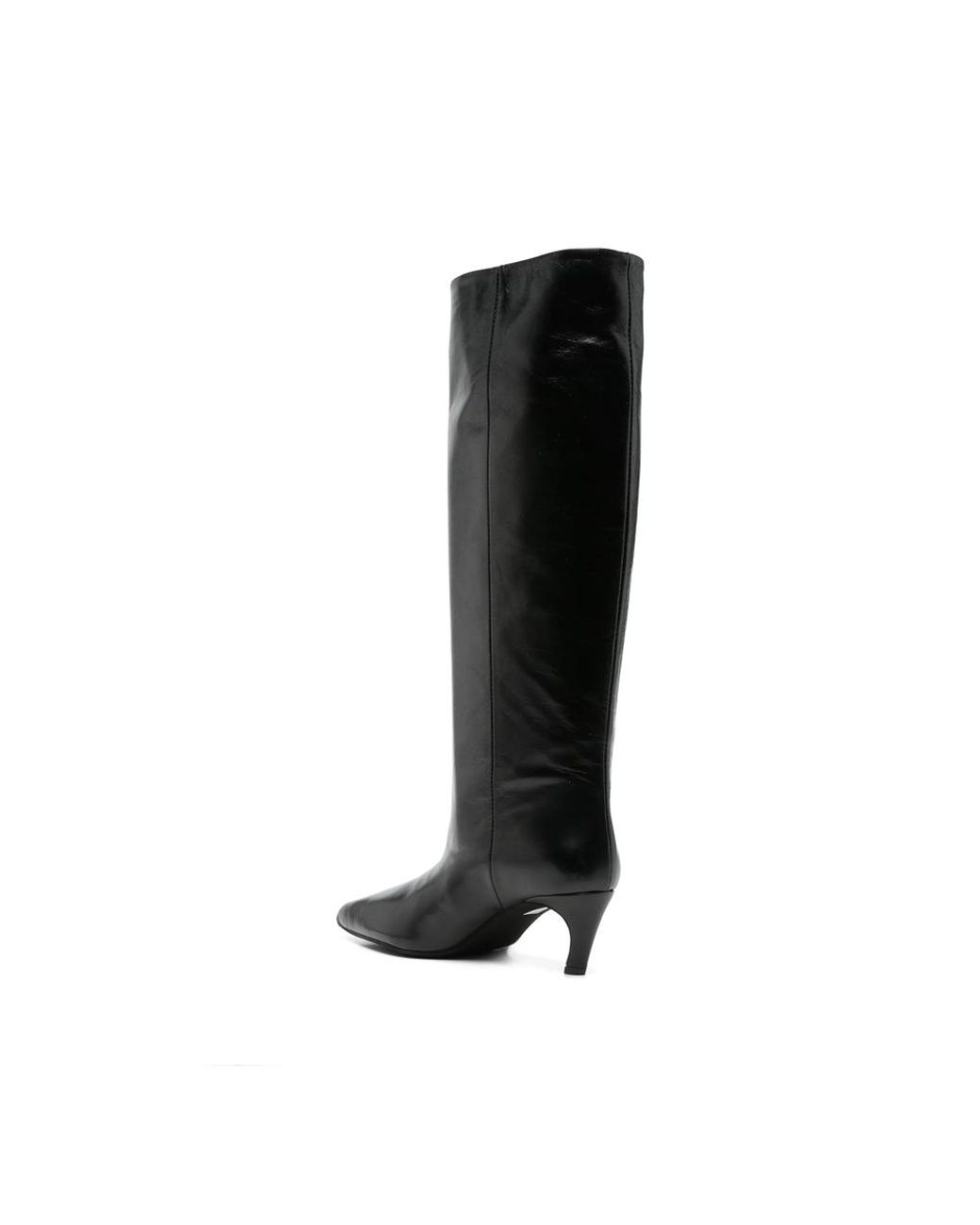 Poeve Black Pathos Pointed-Toe Knee-High Boots
