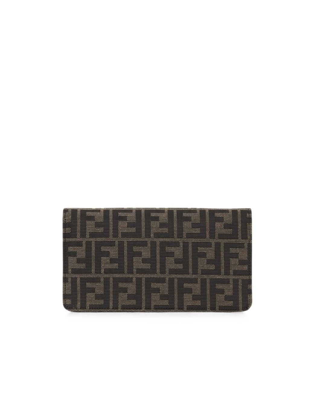 Fendi Black Tube Ff-Jacquard Wallet