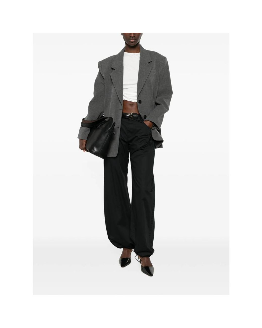 Gestuz Gray Gzpaula Oz Notched-Lapels Blazer
