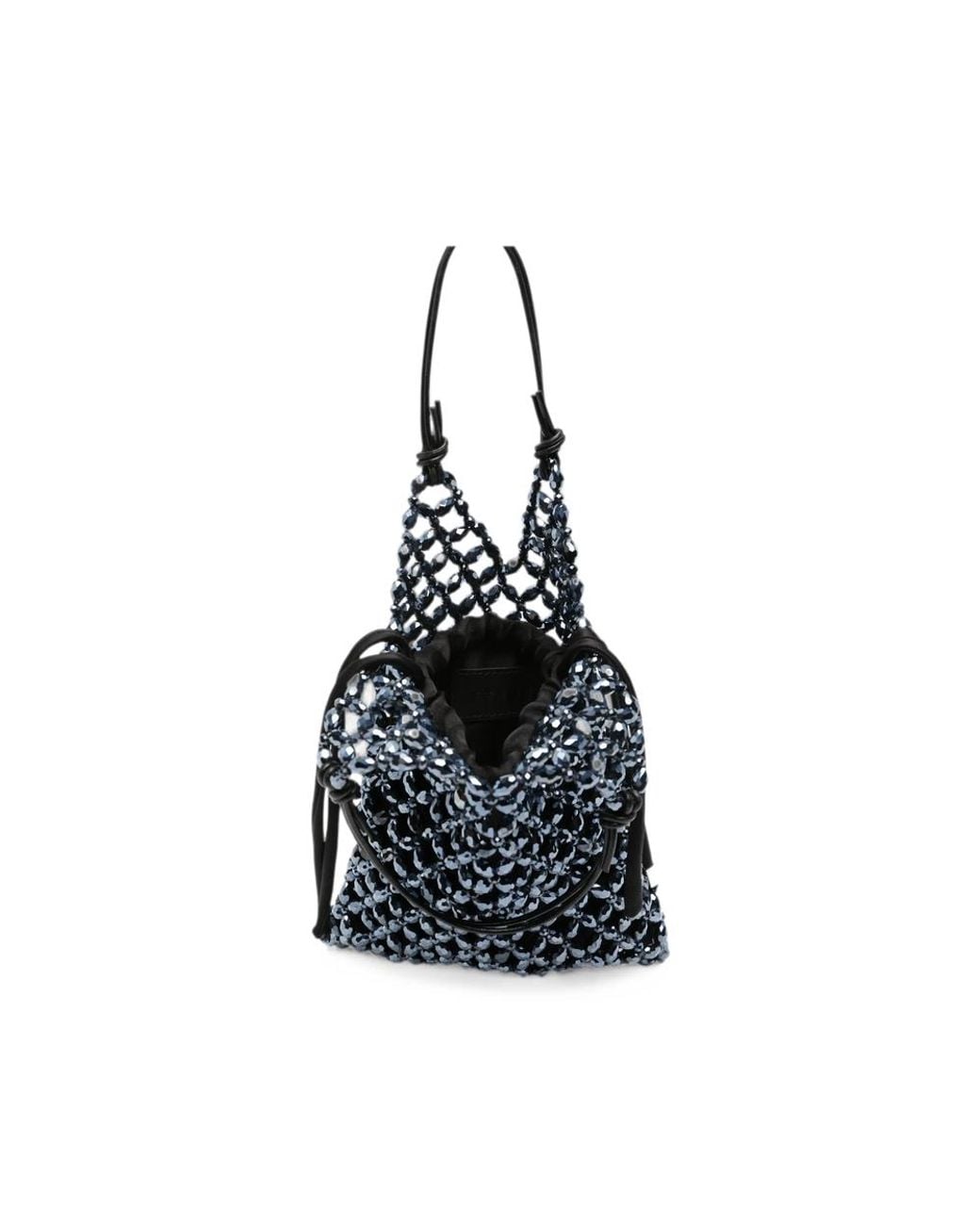 Staud Blue Karka Beaded Tote Bag
