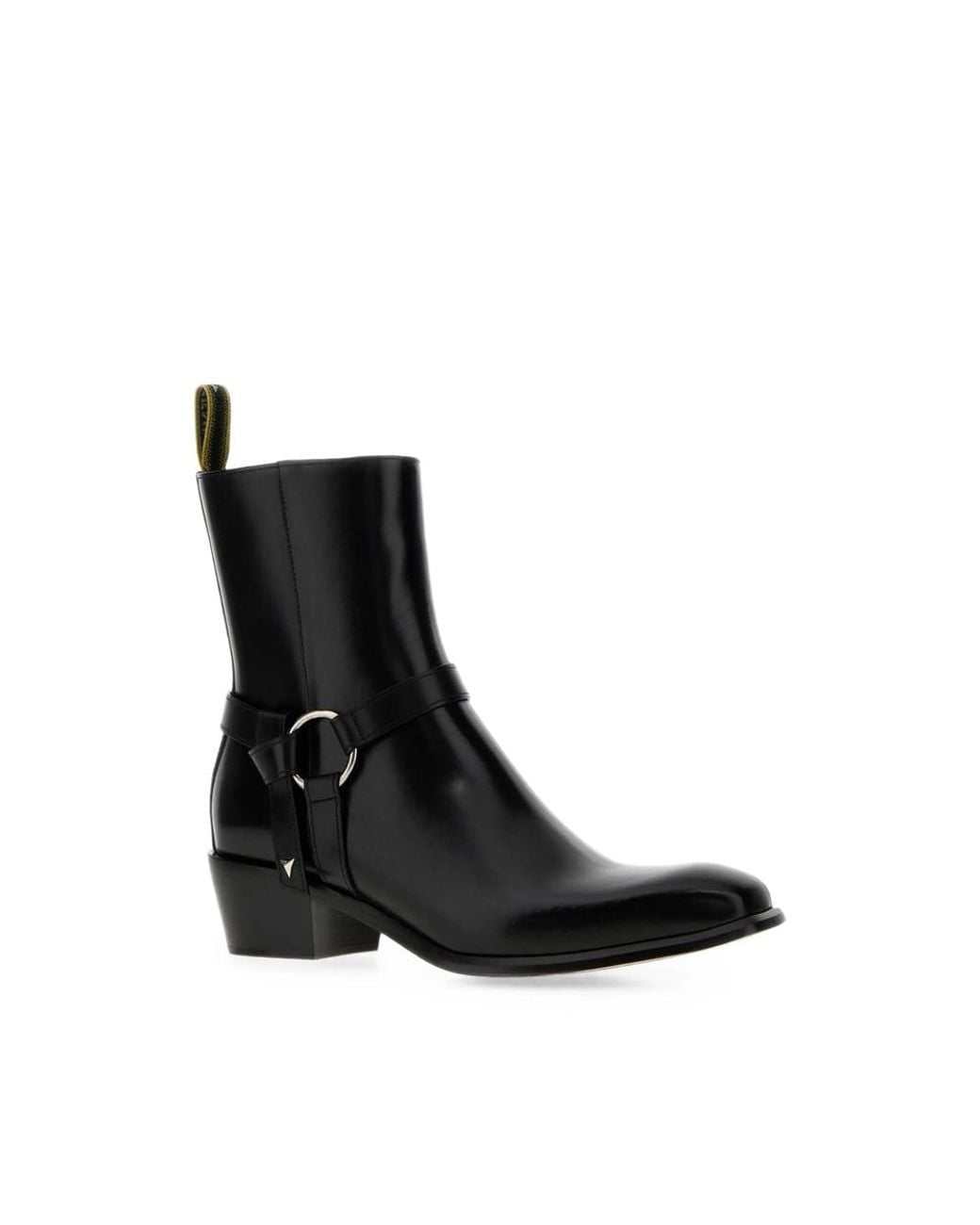 Fendi Black Double O Ring-Detail Ankle Boots for men