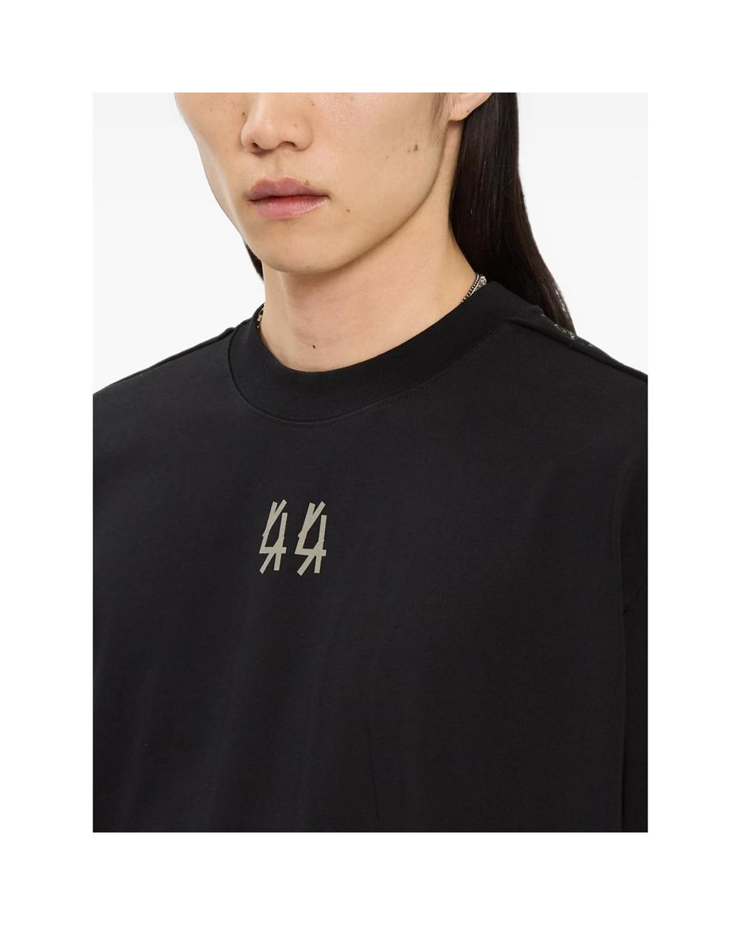 44 Label Group Black Mega 44 Logo-Print Short-Sleeve T-Shirt for men