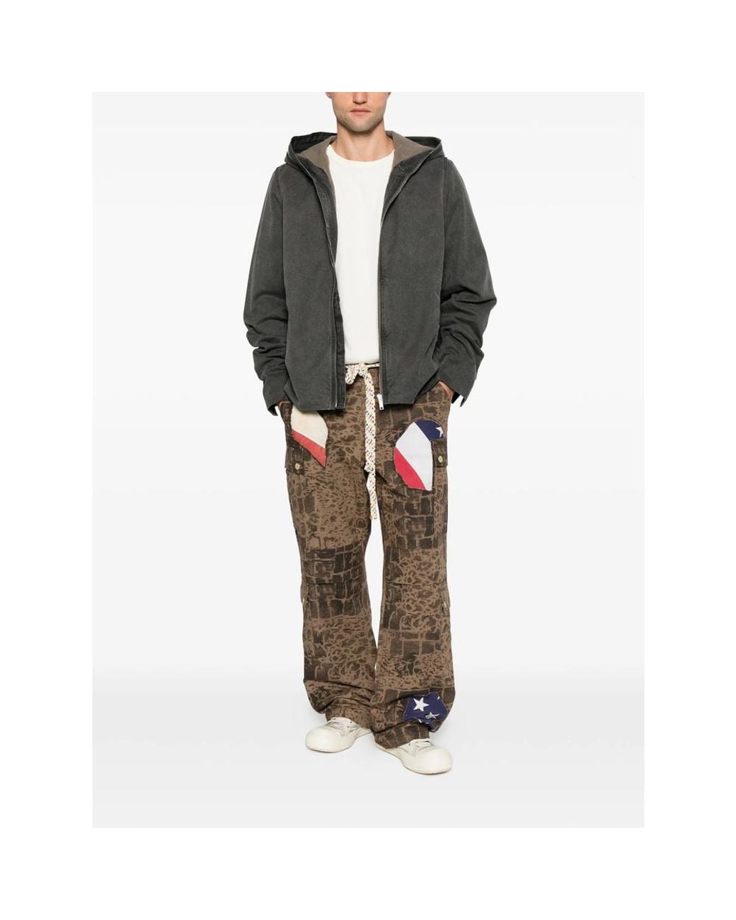 ERCOLE STUDIO Brown Patchwork-Detail Trousers for men